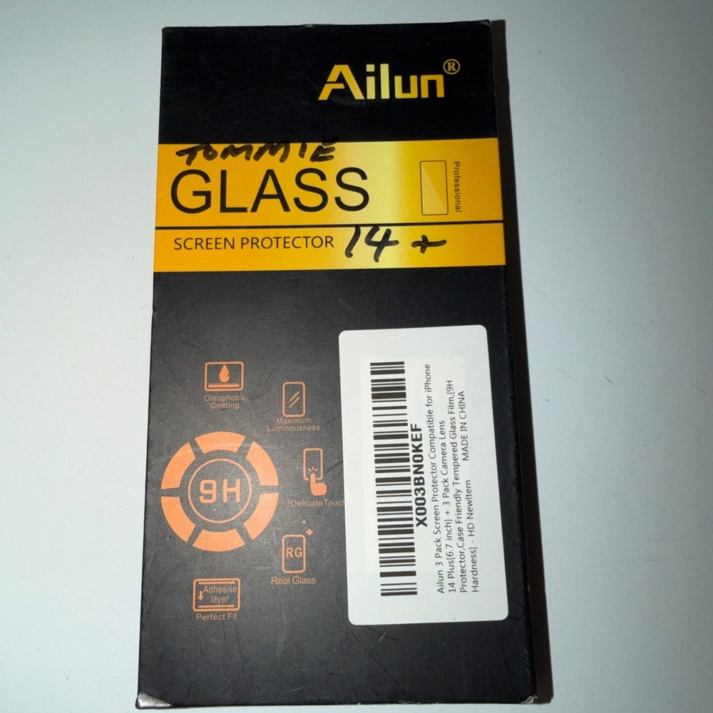 Ailun 3 Pack Screen Protector for iPhone 14 Plus 6.7" with Camera Lens Protector